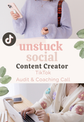 Bundle: Tiktok Content Creator Audit & 1:1 Call (worth £189)